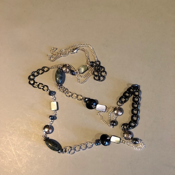 Mixed Bead and Chain Necklace #7 - Picture 3 of 8